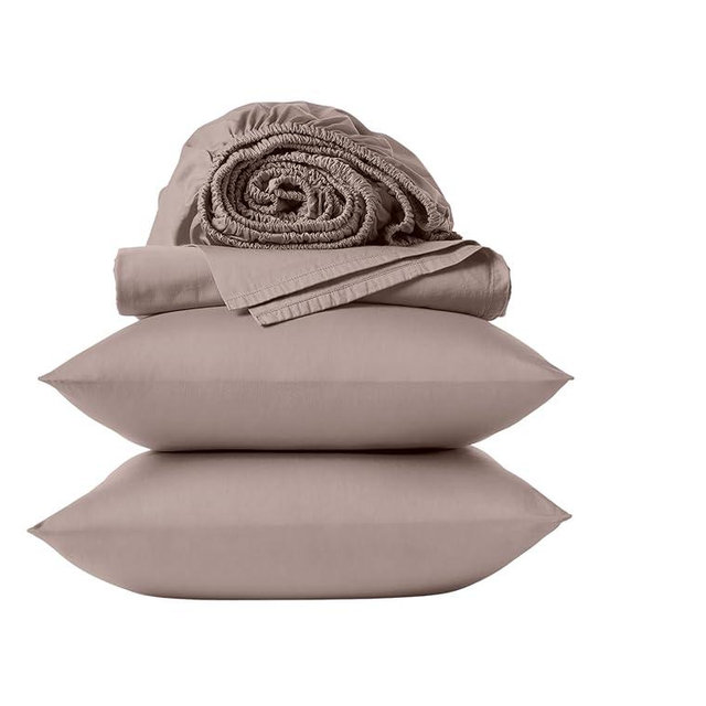 Coyuchi Classic Sateen Sheet Set Queen, Mineral, 100% GOTS Certified Organic Cotton, Silky Soft, Luxury Sheets, Fair Trade Certified, 4-Piece Bedding Set