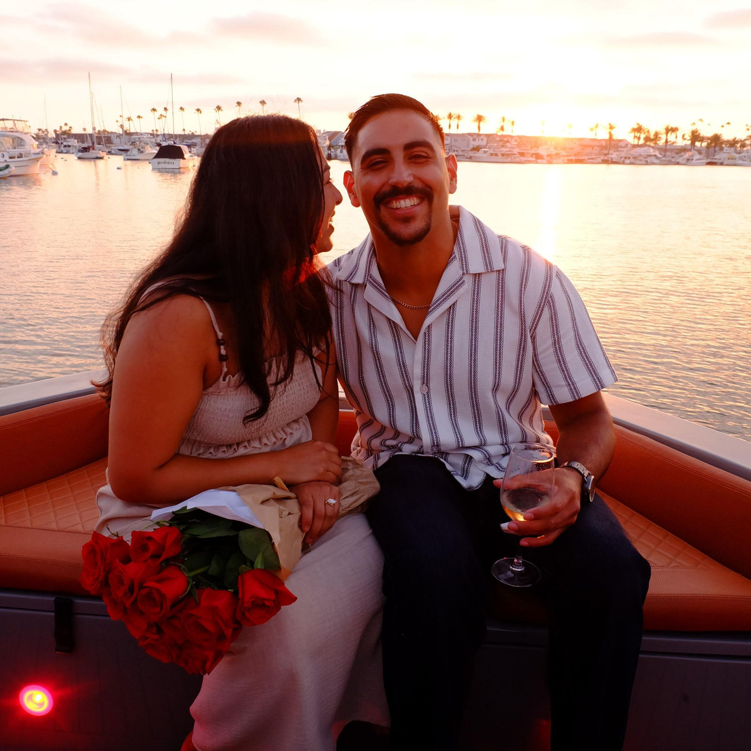 A quiet pause after the ‘yes,’ where love, light, and everything ahead came together.