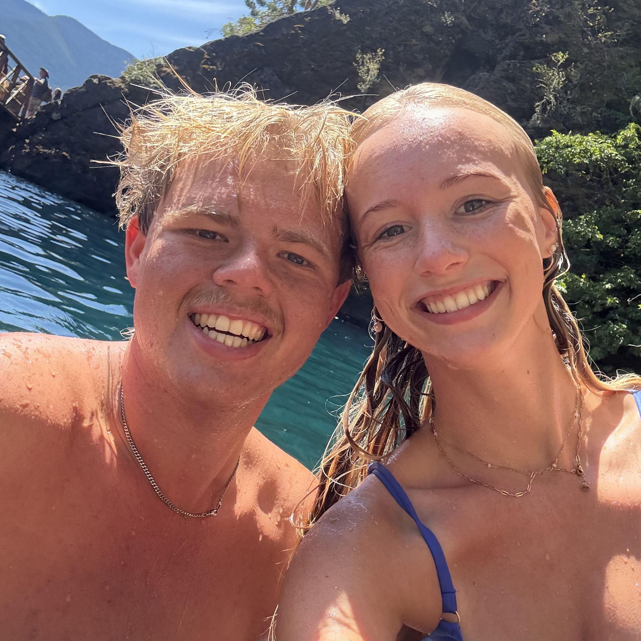 Dip in the devils punchbowl in the olympic national forest.