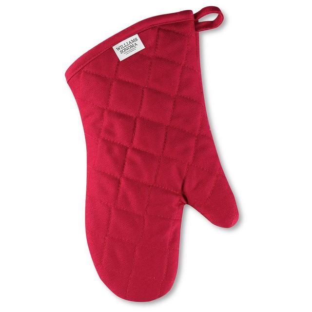 Williams Sonoma Solid Oven Mitts, Set of 2, Claret Red