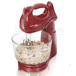 Hamilton Red Beach Power Deluxe 6 Speed Hand/Stand Mixer