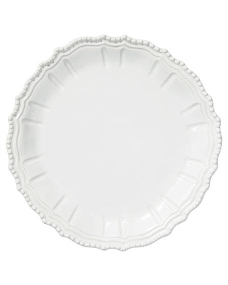 VietriIncanto Stone Baroque Round Platter, White