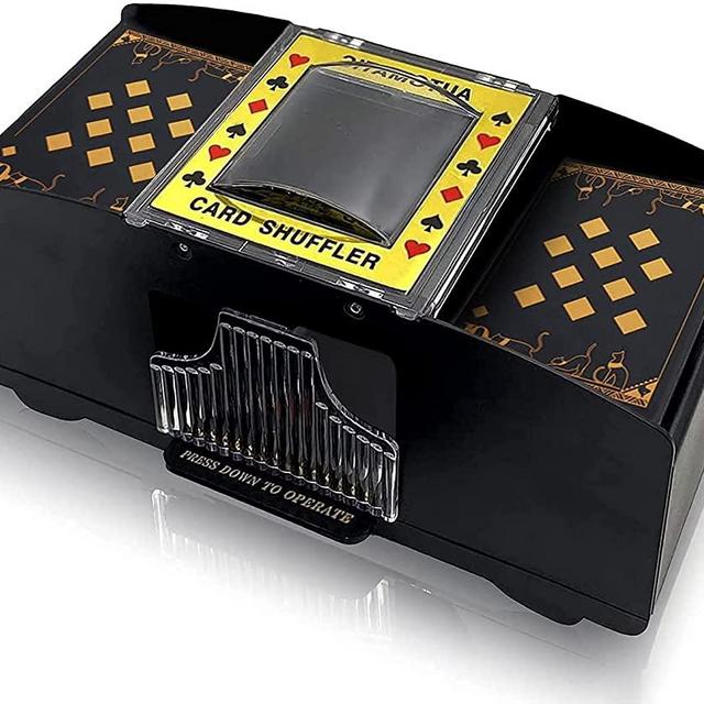 Nileole 1-6 Decks Automatic Card Shuffler, Battery-Operated Electric Shuffler for UNO, Texas Hold'em, Poker, Home Card Games, Blackjack, Home Party Club Game