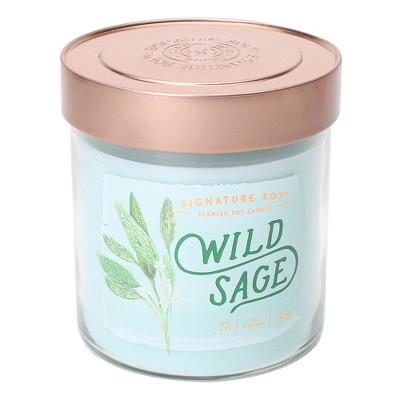 15.2oz Lidded Glass Jar 2-Wick Candle Wild Sage - Signature Soy