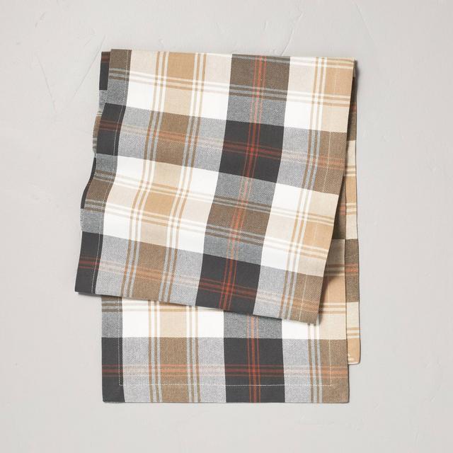 14" x 72" Fall Tartan Plaid Table Runner - Hearth & Hand™ with Magnolia