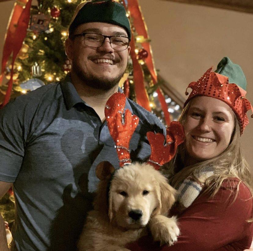 2019. Welcome home Atlas! He is a Golden Retriever with a HUGE personality. We surprised both our families with him when we came home for Christmas.