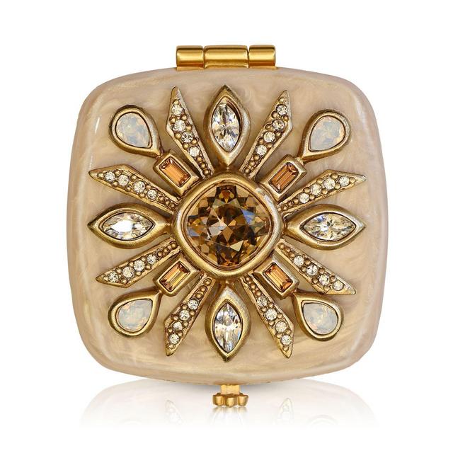 Jay Strongwater Schuyler Maltese Bejeweled Compact