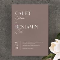 Latona Portrait | Brown | Zola Wedding Invitations