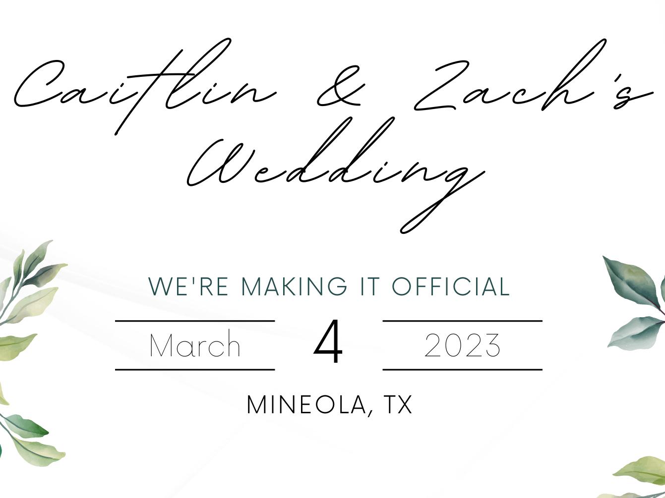 The Wedding Website of Caitlin Ibarra and Zachary Drahem