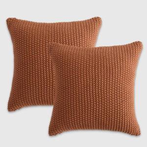 Cotton Fisherman Pillow Cover (Set of 2) - Terracotta