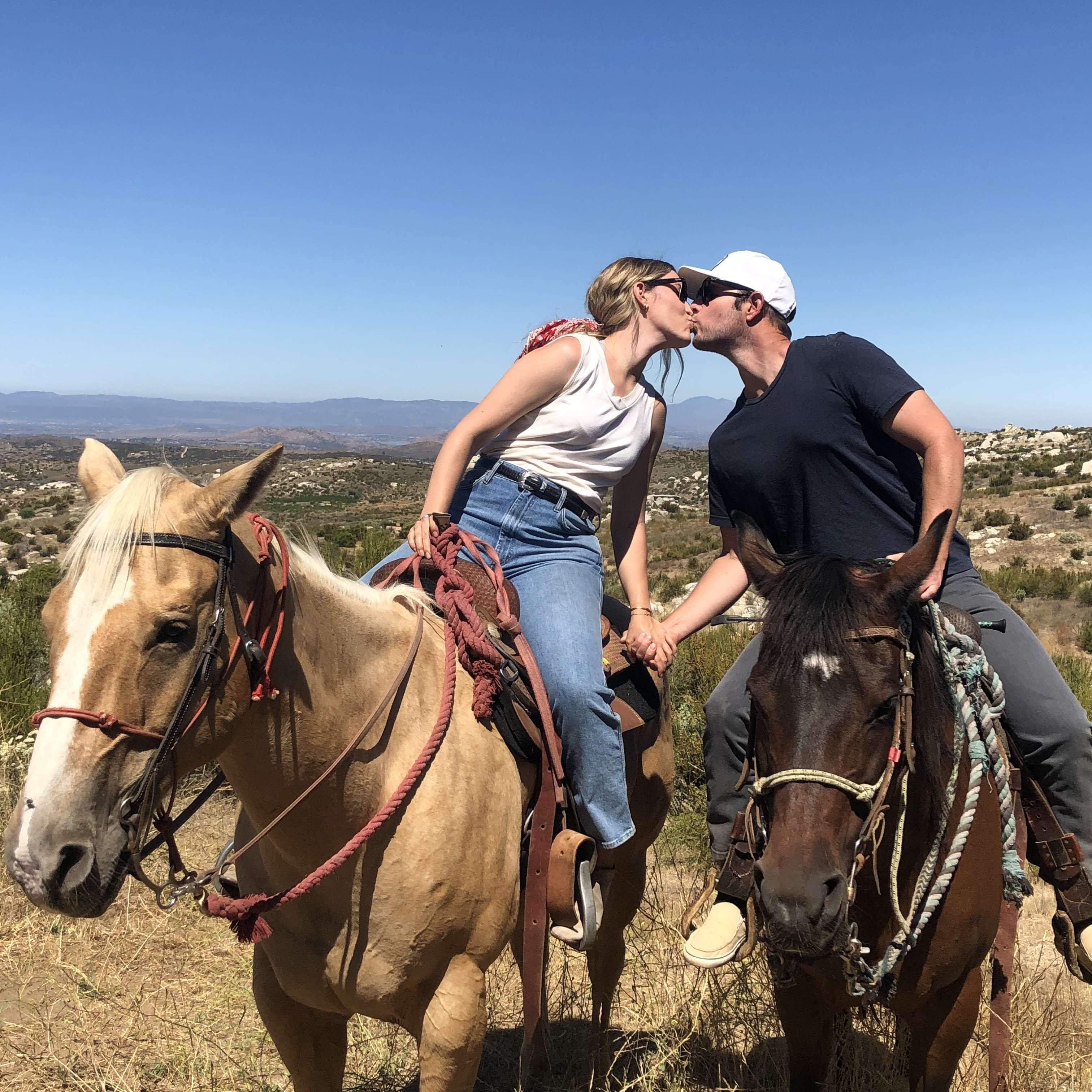 Brett's first time horse back riding 