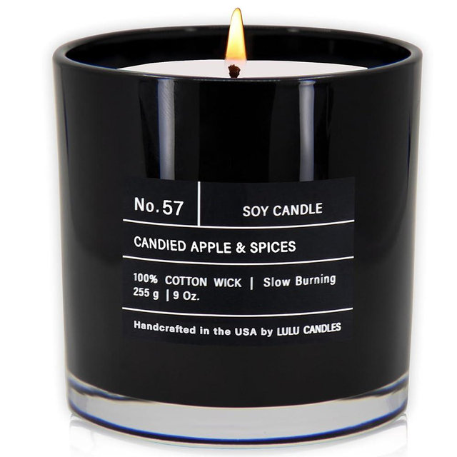 Lulu Candles | Candied Apples & Spices | Smells Sweet & Fruity | Luxury Scented Soy Jar Candle | Hand Poured in The USA | Highly Scented Long Lasting (9 Oz.)