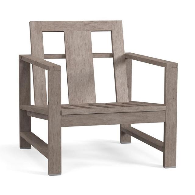 Indio Wood Lounge Chair Frame, Weathered Gray