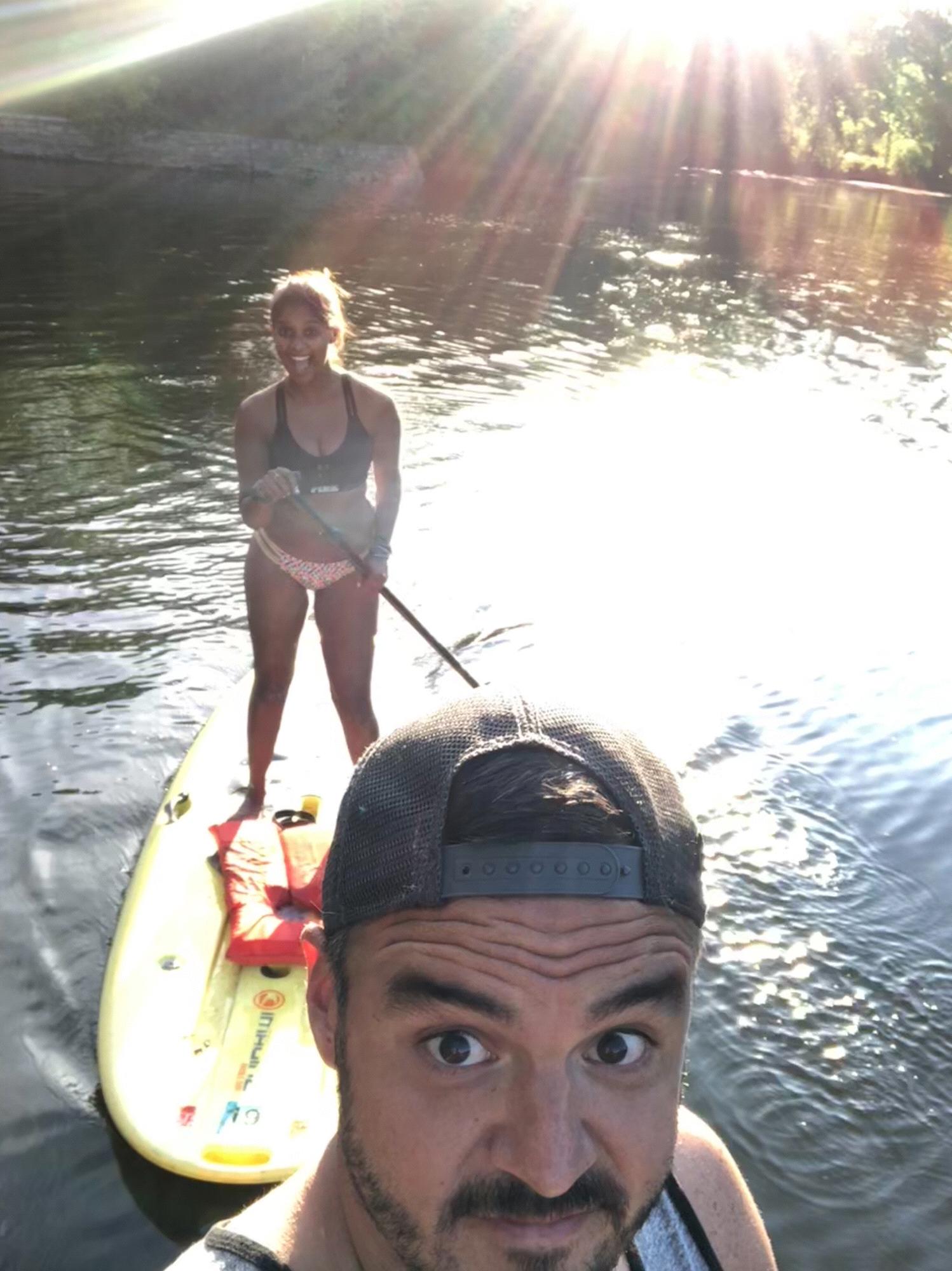 First time paddle boarding