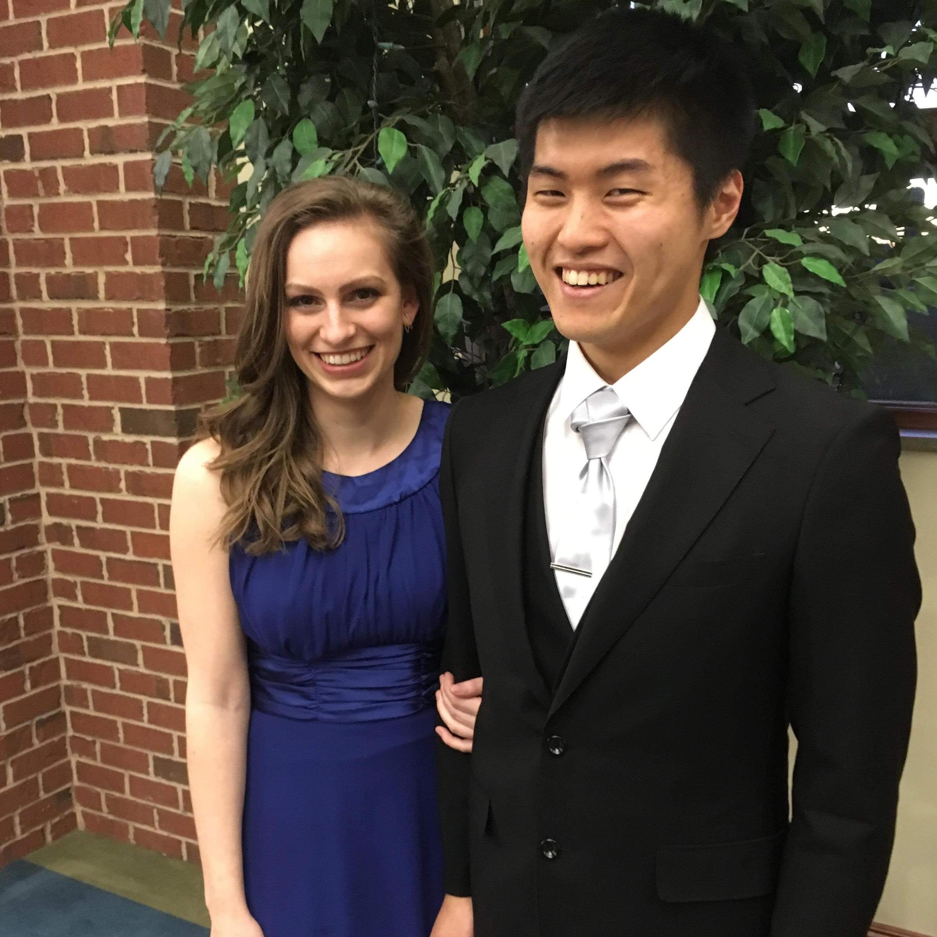 At Abbey and Dakota's wedding ceremony! This was Yong's first wedding in his whole life (unless he is forgetting something). We had a great fun celebrating the newly weds (01/2019, Harrisburg, PA)