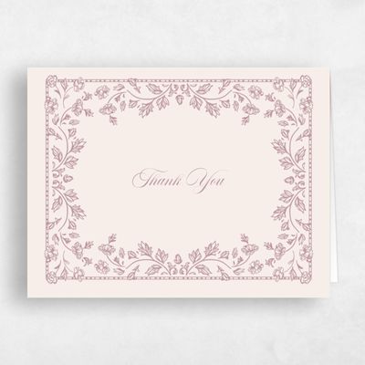 Dusty Rose, Pink Wedding Thank You - Elysia Landscape