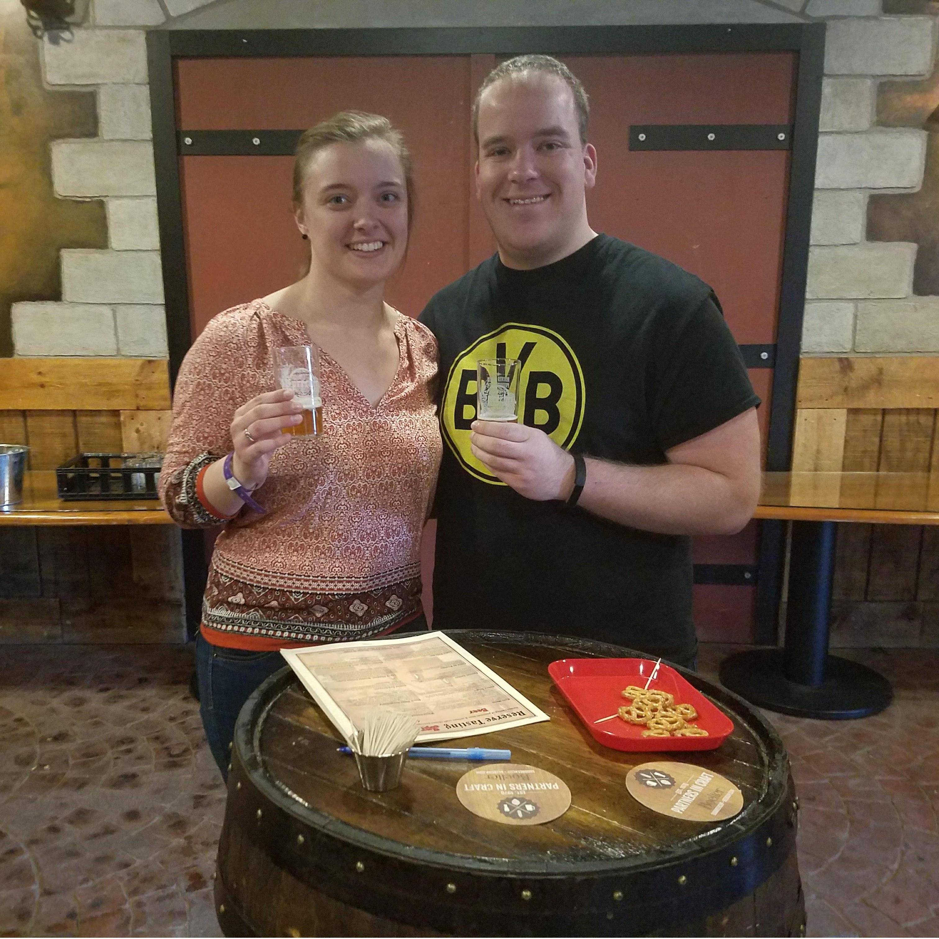 One of many beer and wine tasting events