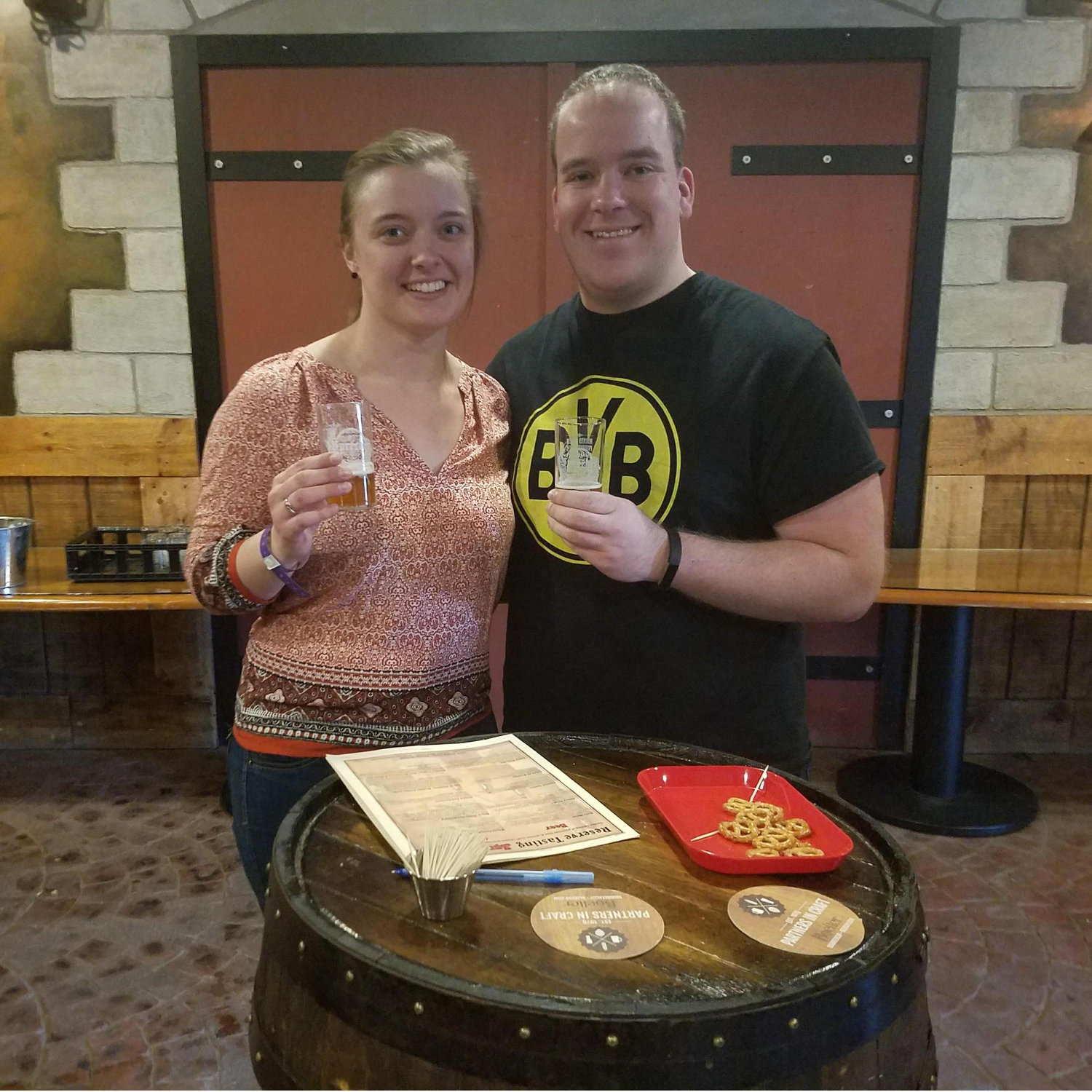 One of many beer and wine tasting events