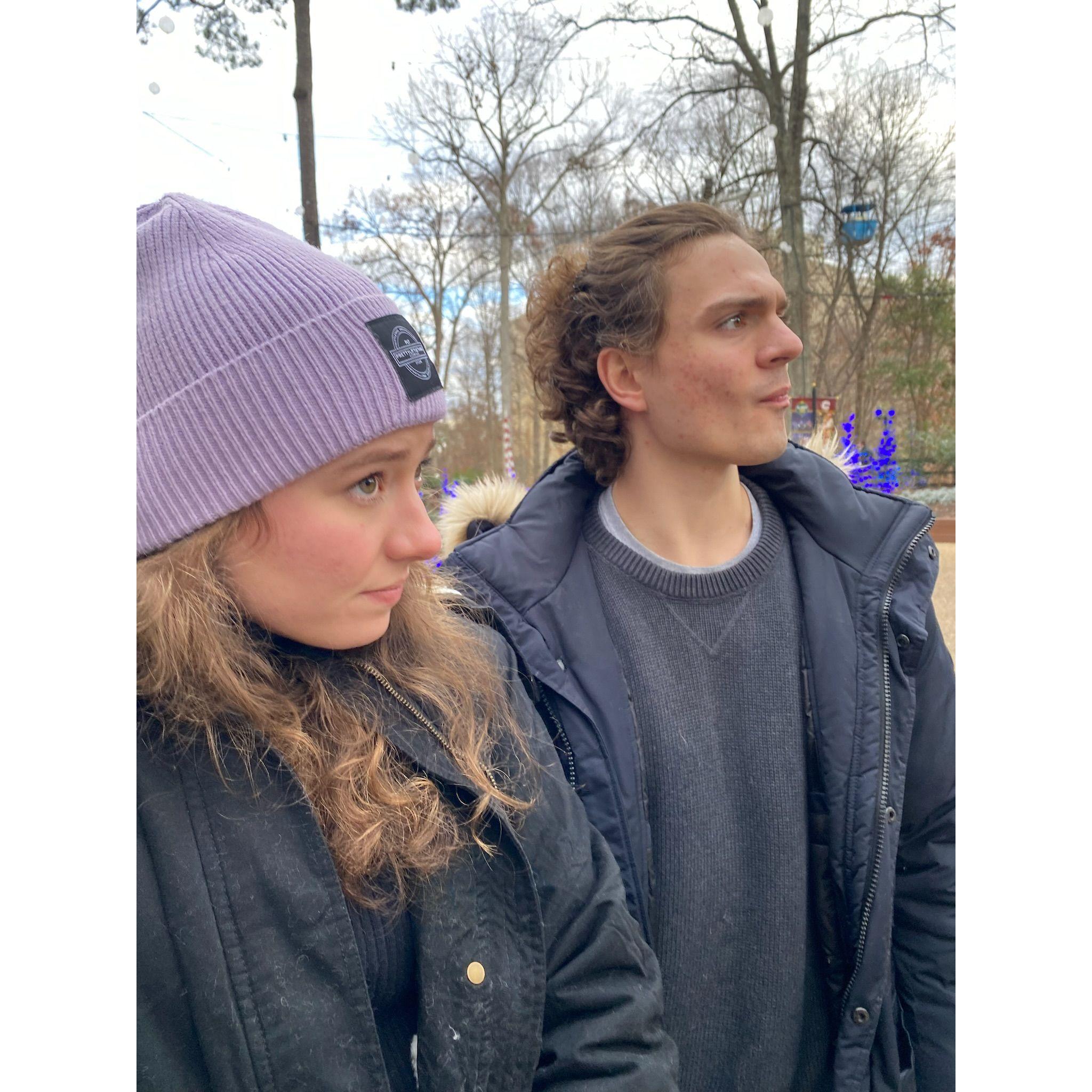 These are our faces 85% of the time...the other 15% we're laughing and screwing around with each other. We naturally look very angry - maybe that's why we are perfect for each other!