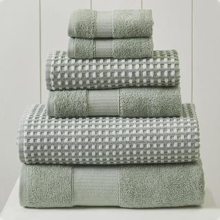 Cobblestone 6-Piece Yarn Dyed Jacquard Towel Set