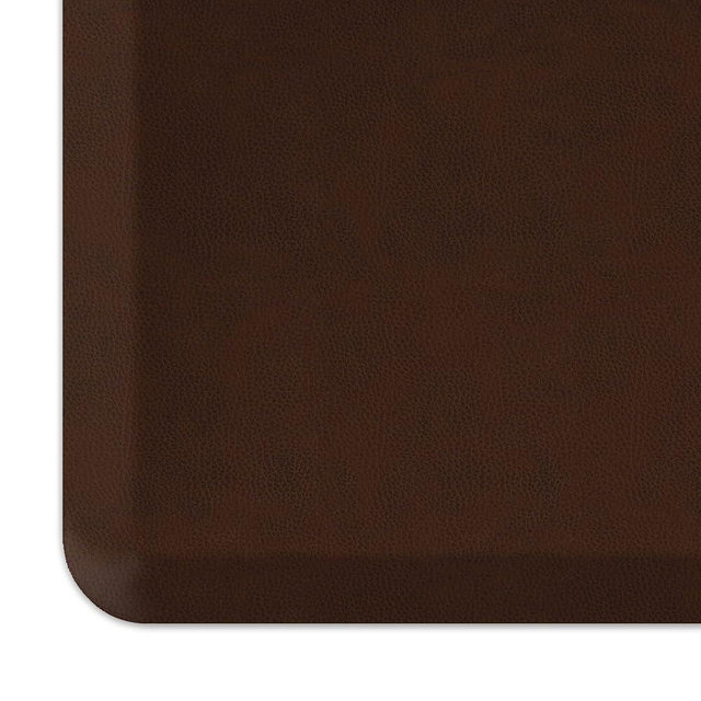 GelPro Anti-Fatigue Designer Comfort Kitchen Floor Mat, 20x32”, Leather Grain Truffle Stain Resistant Surface with 3/4” Thick Ergo-Foam Core for Health and Wellness