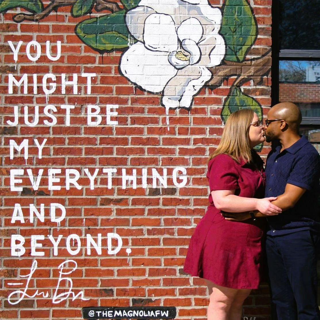 At magnolia wine bar where we officially met for the first time