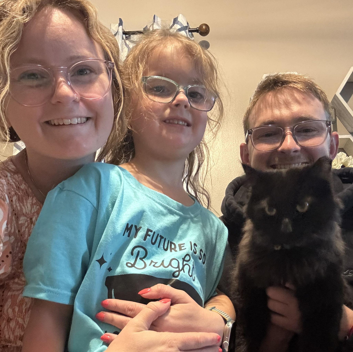 Shellie, Emerly, Fluffy, and Connor! Just missing Snowball, the hamster!