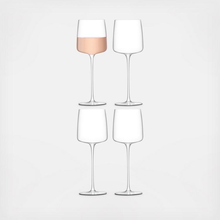 LSA Metropolitan Wine Glass 12 oz Clear, Set of 4
