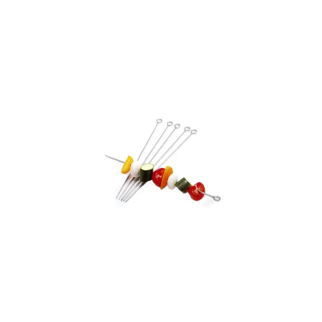 Norpro Stainless Steel 12-Inch Barbeque Skewers, Set of 6