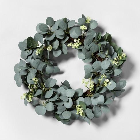 Eucaluptus with Seeds Faux Wreath - Hearth & Hand™ with Magnolia