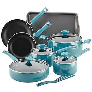 Rachael Ray™ Cityscapes Porcelain Enamel 12-Piece Cookware Set in Grey