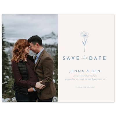 Dusty Blue Wedding Digital Save the Date - Prins Photo