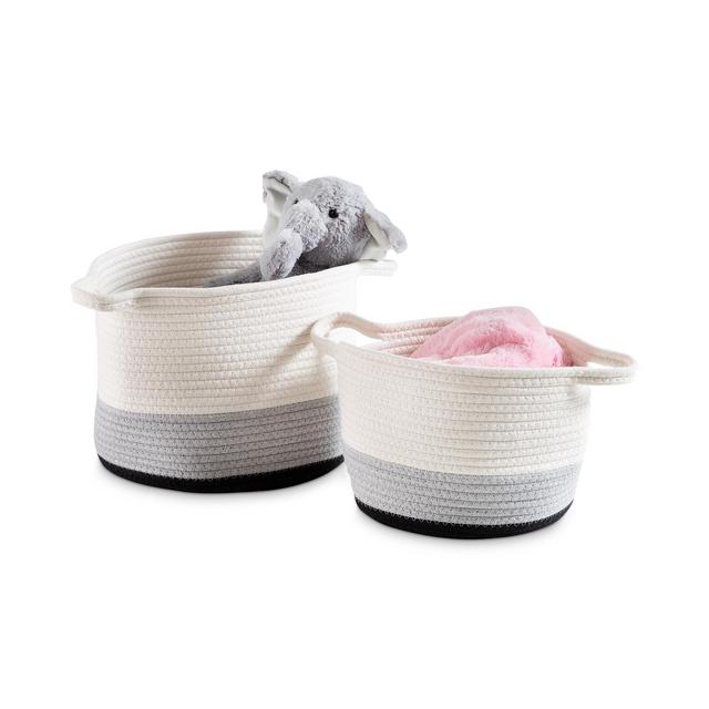 Honey Can Do Nesting Cotton Rope Storage Baskets, Set of 2