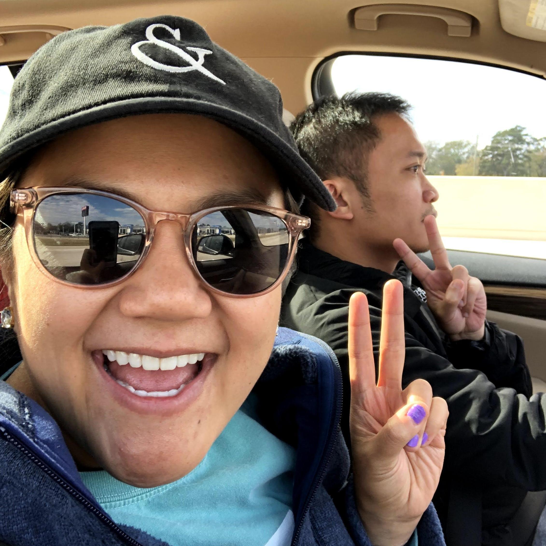En route to Wichita Falls to meet the parents.
Flippin' out! :)