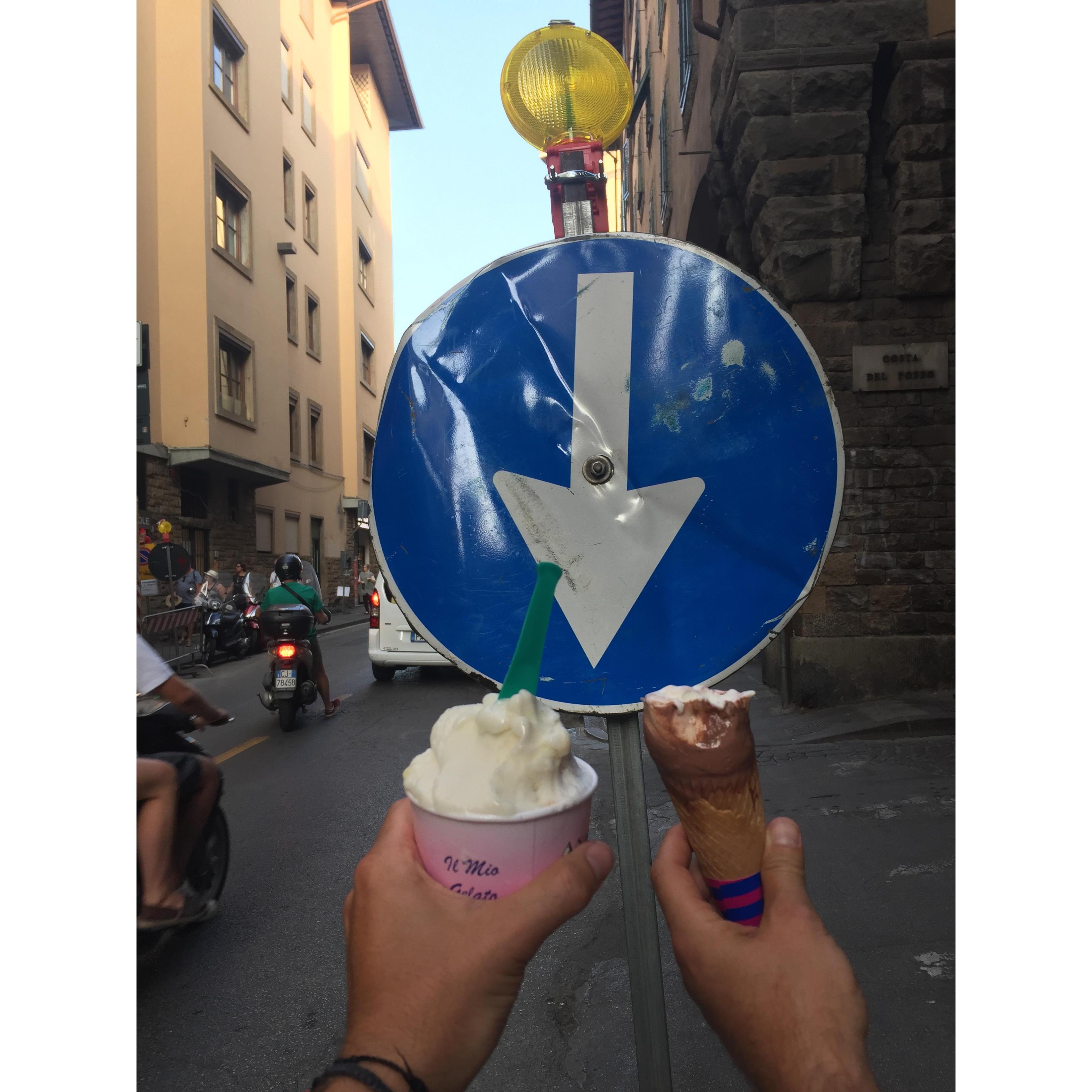 Gelato in Florence, Italy