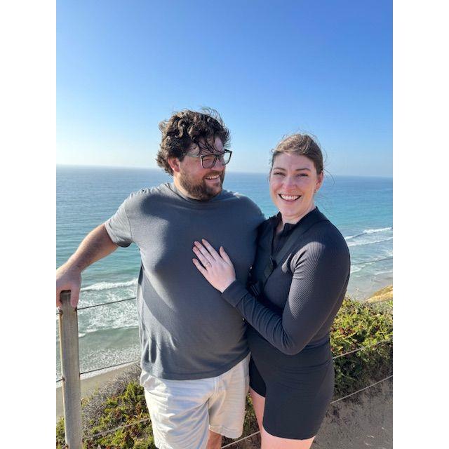 October 13, 2023 - Liam proposed in San Diego at Torrey Pines