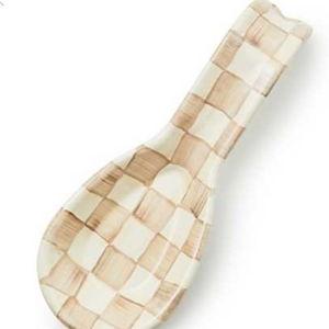 Mocha Check Spoon Rest