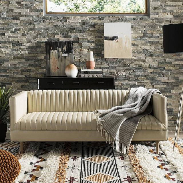 SAFAVIEH Kenya Collection Accent Rug - 4' x 6', Ivory & Black-Orange, Hand-Knotted Moroccan Tribal Tassel Wool, Ideal for High Traffic Areas in Entryway, Living Room, Bedroom (KNY904A)