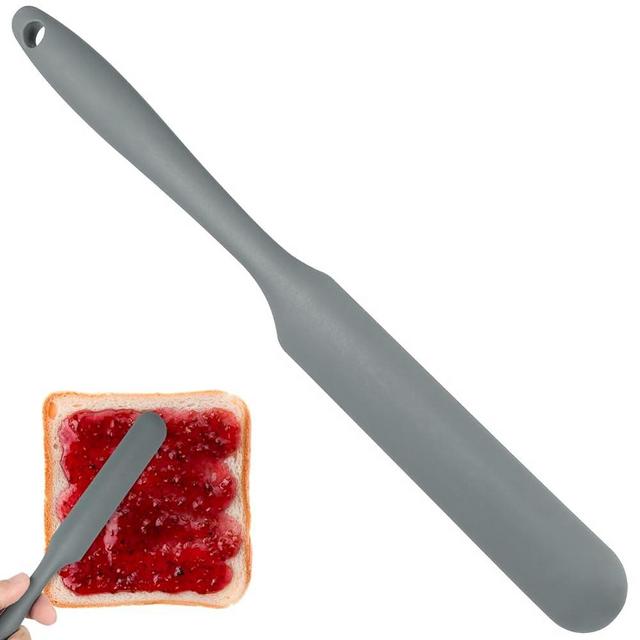 Baking Spatula Sourdough Starter Silicone Spatula Jar Spatulas Cake Cream Butter Spatulas Mixing Scraper Mixing Spoon Non-stick Flexible Baking Cooking Tool Grey Japanese Decor
