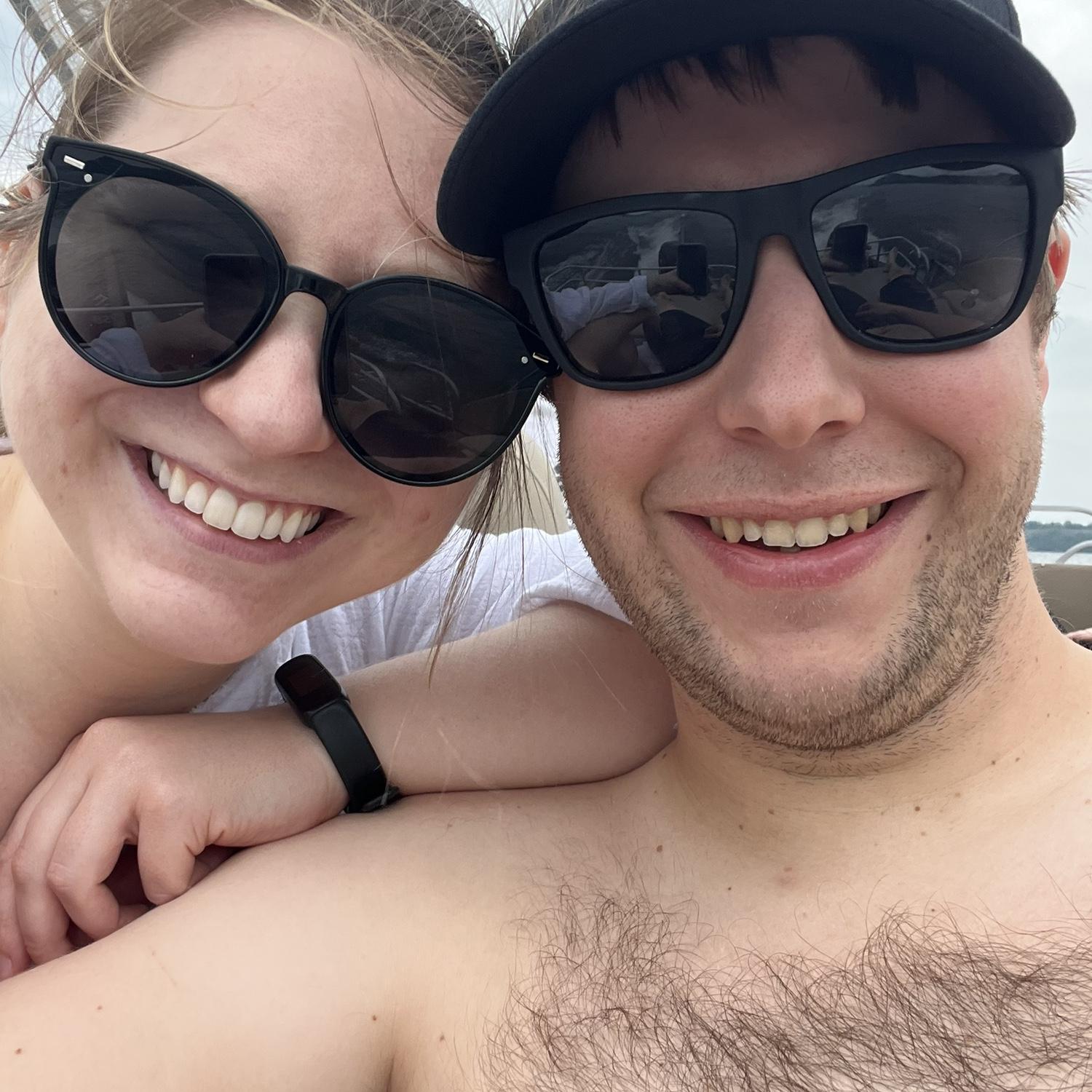 Nothing but smiles on the lake!