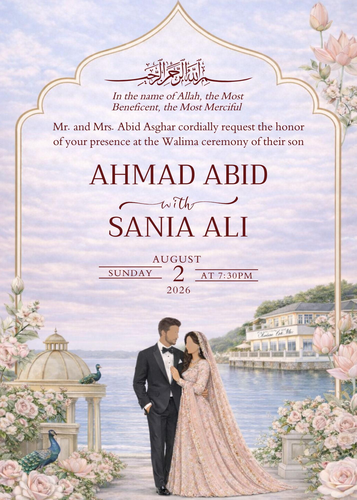 The Wedding Website of Ahmad Abid and Sania Ali