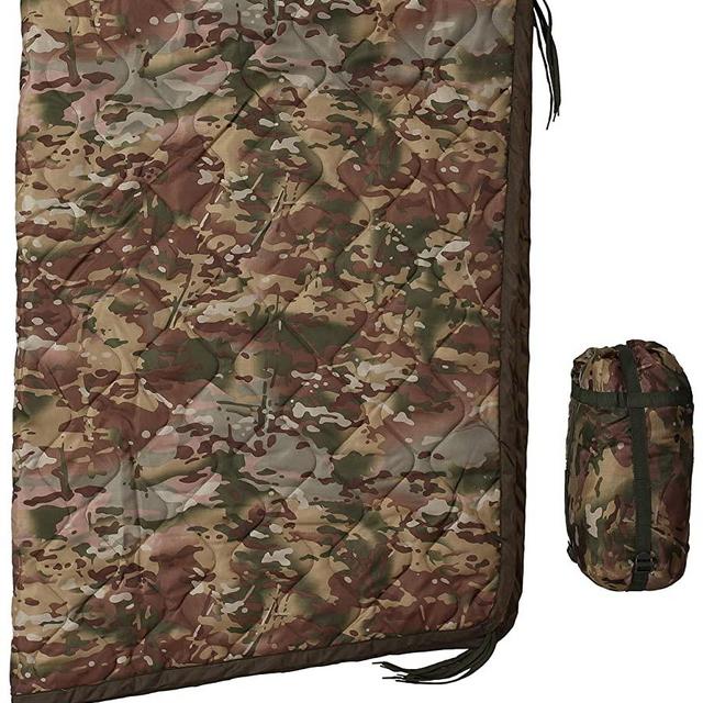 USGI Industries Military Woobie Blanket | Thermal Insulated Camping Blanket, Poncho Liner | Large, Portable, Water-Resistant, for Hiking, Outdoor, Survival, Comes with Compression Carry Bag