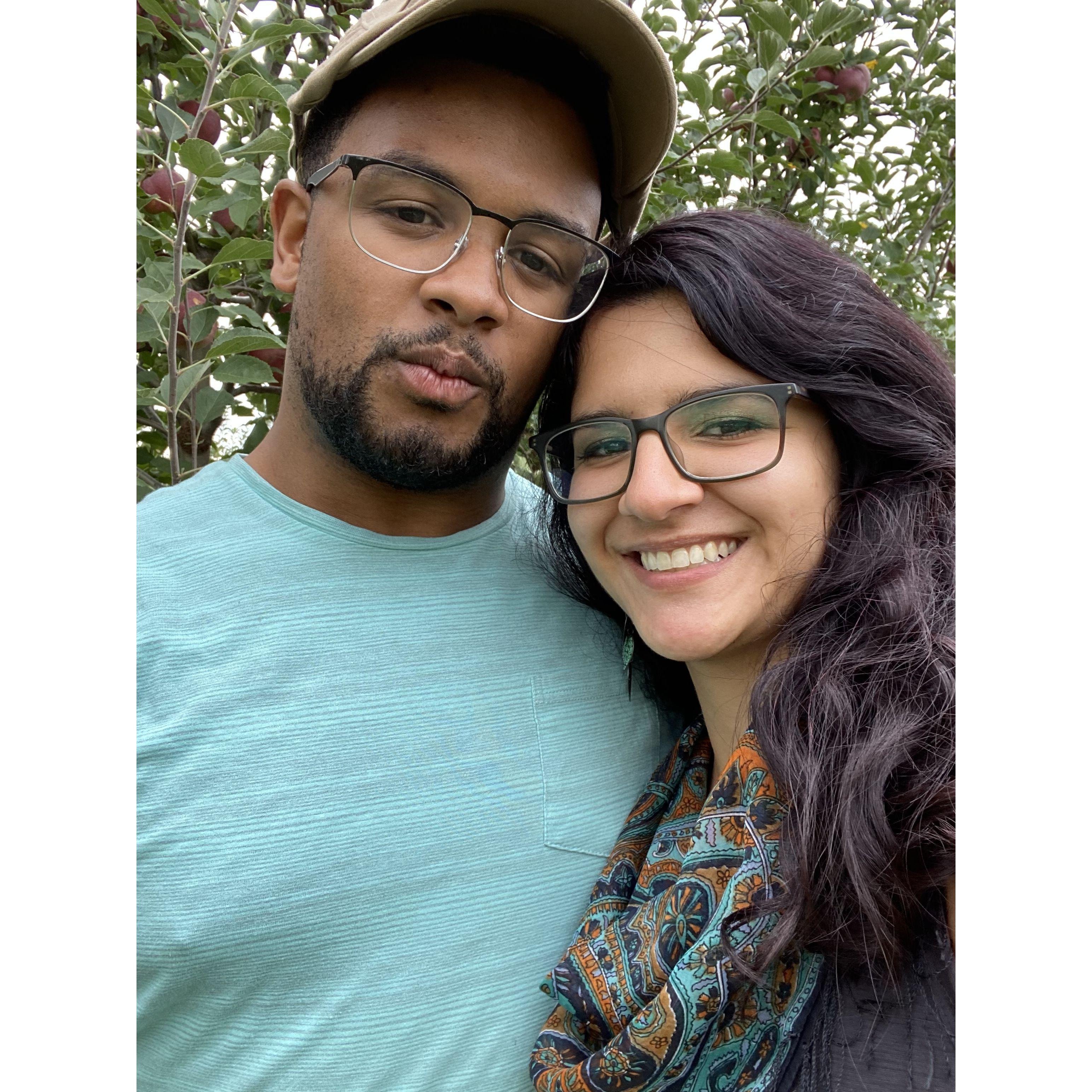 Apple picking soon after we became 'official'