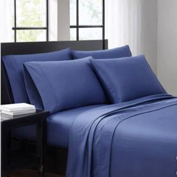 Queen Kirkland Signature 680 Thread Count Sheet Set (Blue)