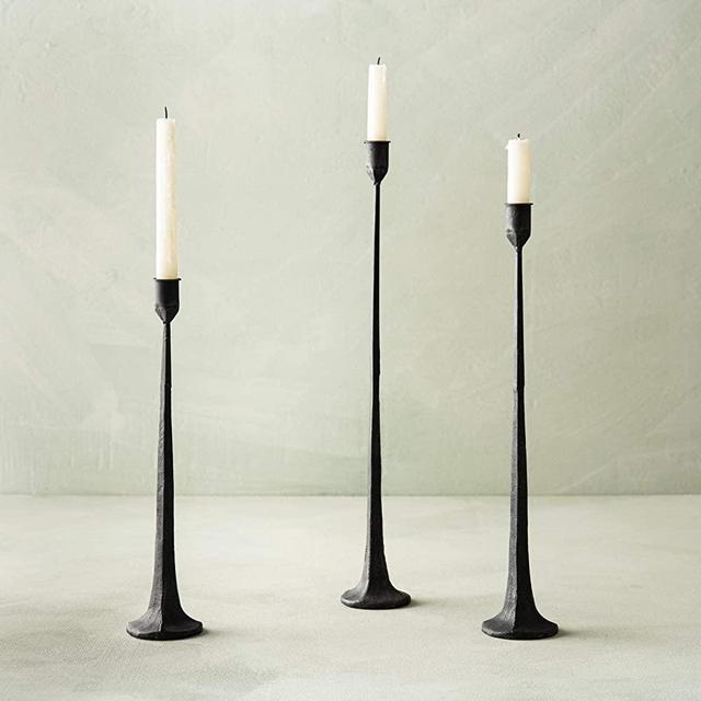 Iron Taper Candle Holder - Decorative Candle Stand - Candlestick Holder for Wedding, Dinning, Party, Set 3