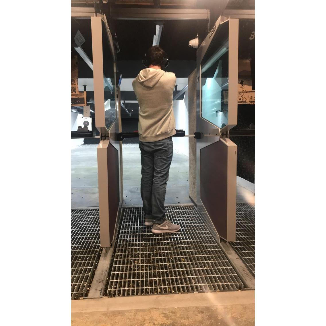 I can't tell you how bored I was spending TWO HOURS at the shooting range. But seeing the smile on his face after he was done shooting was worth it!
