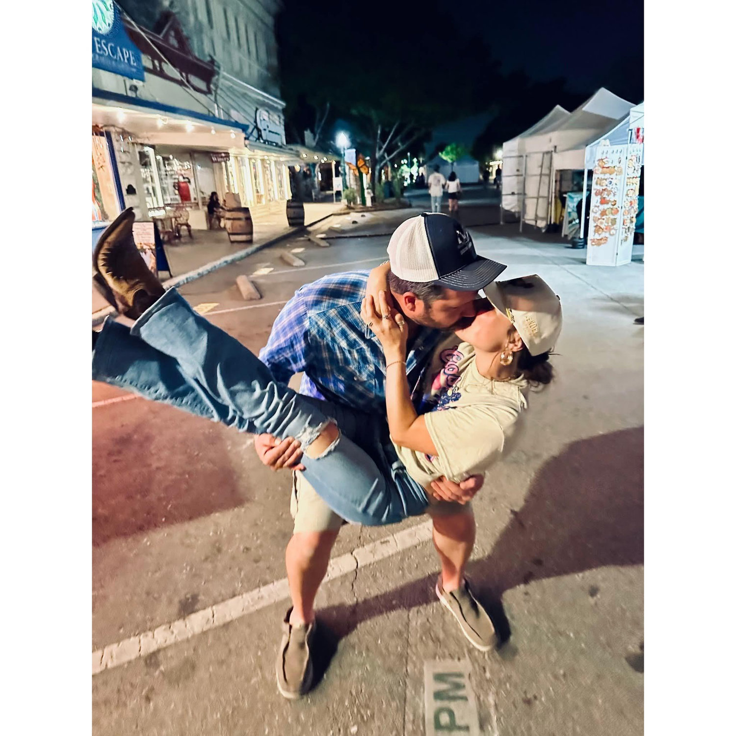 Our engagement anniversary at Poppy Fest!