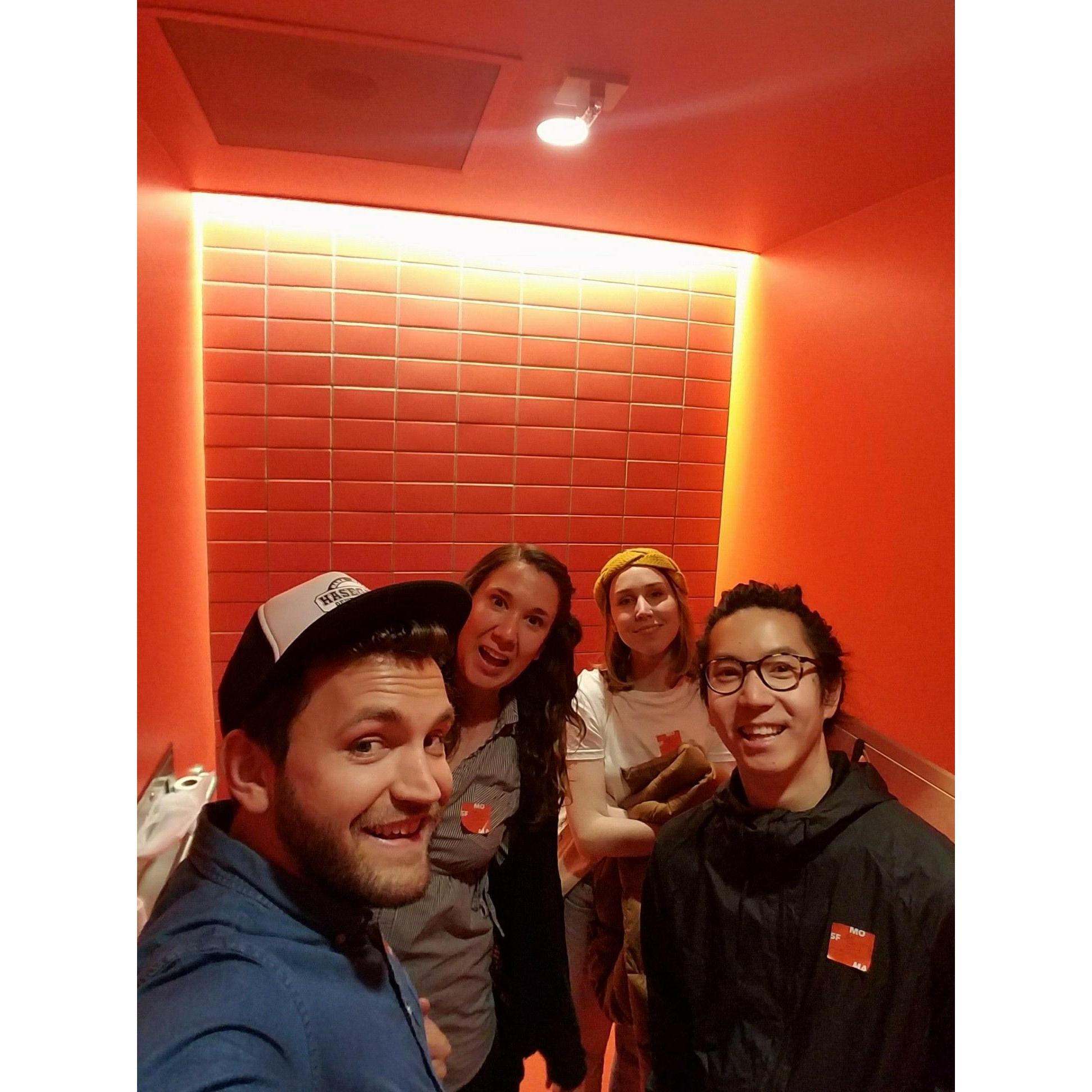 Spending all day finding the secret bathroom at the SFMOMA with Jesse and Emma