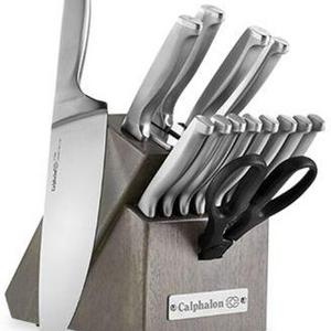 Calphalon - Classic 15-Pc. Self-Sharpening Stainless Steel Cutlery Block Set
