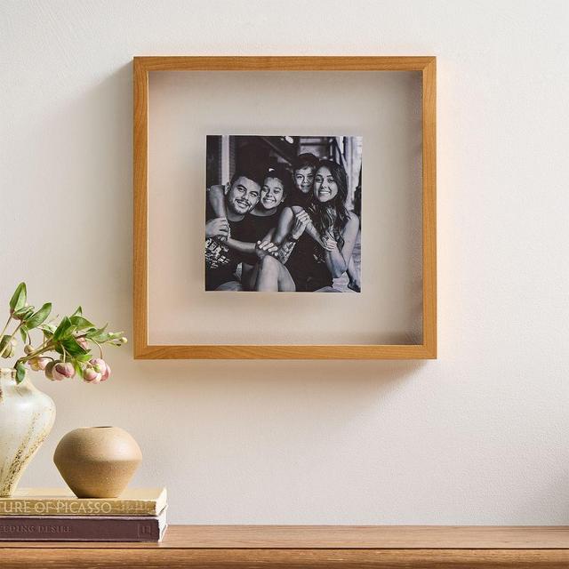 Floating Wood Gallery Frame, Wheat, 15"x15"
